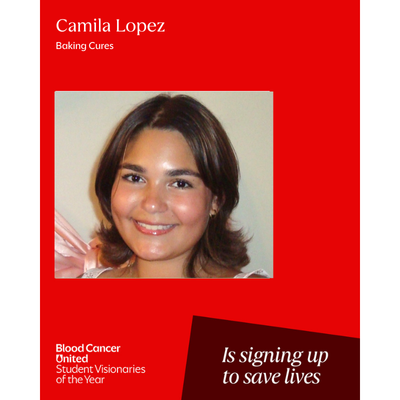 Headshot of Austin, Texas Student Visionaries of the Year candidate Camila Lopez of team Baking Cures.