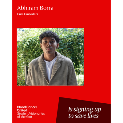 Headshot of South Texas Student Visionaries of the Year candidate Abhiram Borra of team Cure Crusadersw.