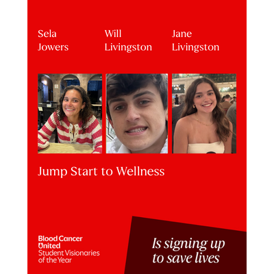 Headshot of Austin, Texas Student Visionaries of the Year candidates Sela Jowers, Will Livingston, and Jane Livingston of team Jump Start to Wellness.