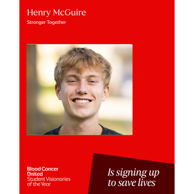 Headshot of Austin, Texas Student Visionaries of the Year candidate Henry McGuire of team Stronger Together.