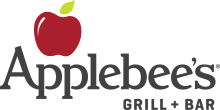 red apple with words saying Applebee's Grill & Bar